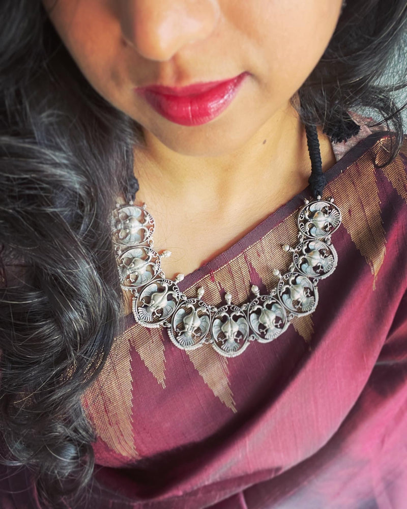 EE-V10640 Brown rawsilk sari