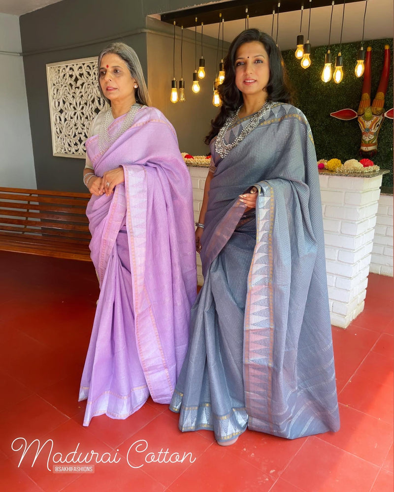 EE-V08574 Grey Madurai Cotton