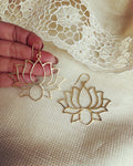 AJ-V17101 Gold Lotus Earring