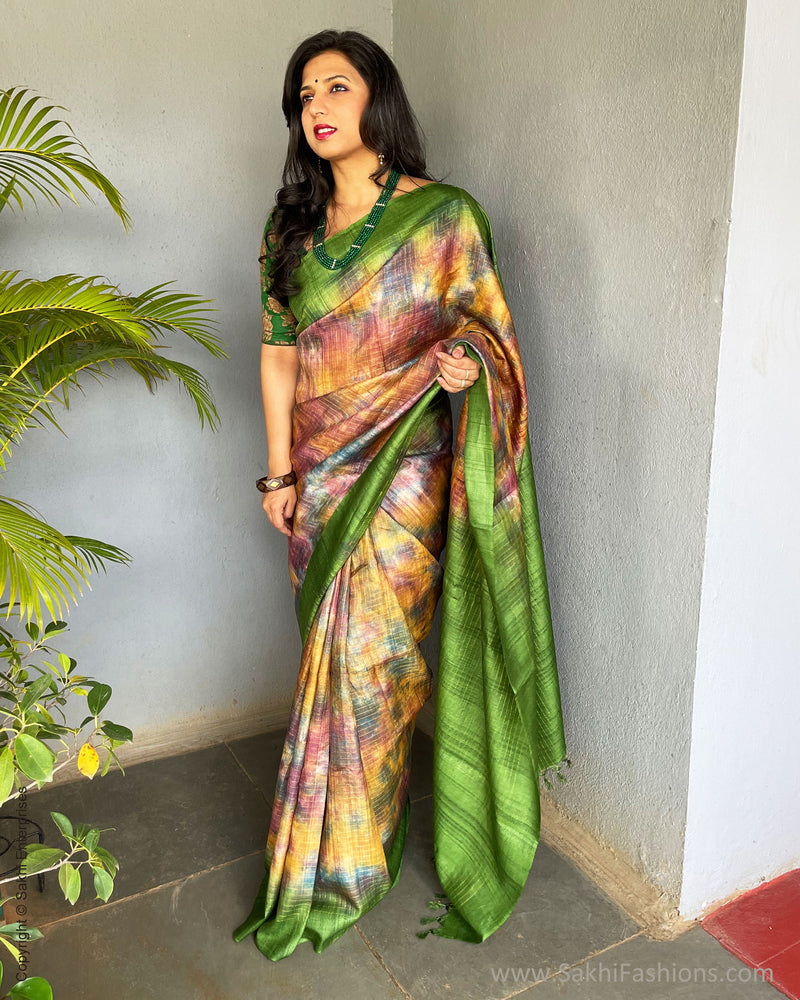 EE-S54591 Green Tiedye Sare