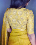 BL-V00925 Yellow Cutwork Rblouse