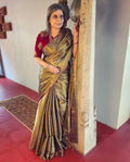 EE-V10821 Black Tissue Cotton Sari