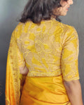 BL-V11240 Yellow Cutwork Rblouse