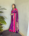 EE-V08588 Purple Kanchi Silk cotton