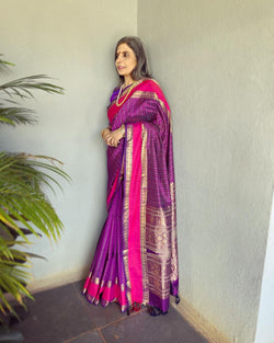 EE-V08588 Purple Kanchi Silk cotton