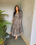 EE-V18956 Grey Cotton Anarkali