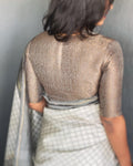 BL-F25908 Grey Banarsi Blouse