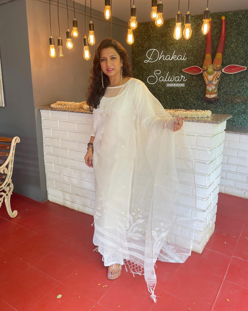 EE-V06994 Cream Dhakai Salwar