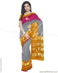 IMR-11127 - Black & Multi Pure Silk Saree