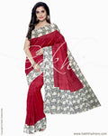 IMR-1120 - Maroon & Beige Blended Tussar Saree