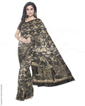 IMR-19709 - Grey & Beige Tussar  Saree