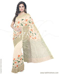 IMR-24310 - Peach & Multi  Pure Linen Saree