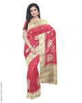 IMR-4186 - Peach & Beige Faux Tussar Saree