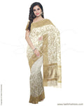 IMR-4373 - Beige & Gold Blended Tussar Saree