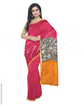IMR-9814 - Pink & Multi Cotton Silk Saree