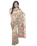 IMS-13229 - Pink &  Faux Linen Saree