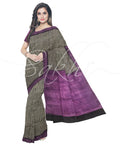 ITS-12830 - Black &  White Pure Tussar Saree