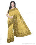 ITS-18816 - Yellow &  Faux Tussar Saree