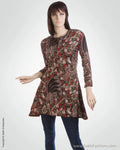 Black & Multi Pure Cotton Kurti