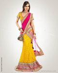 Yellow & Pink Lace Lehenga