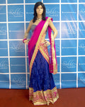 LHO-1596 - Blue & Multi Lace Saree