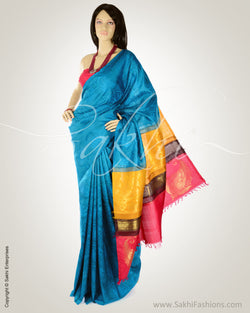 Blue Kanchi Saree