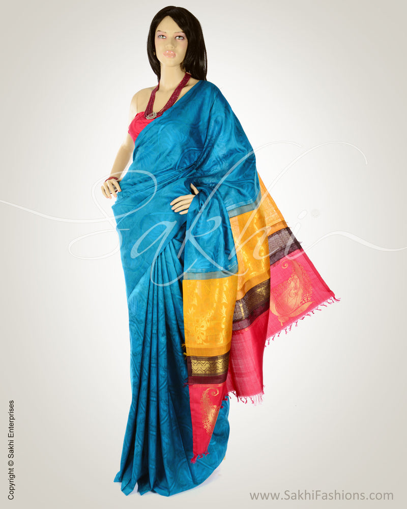 Blue Kanchi Saree