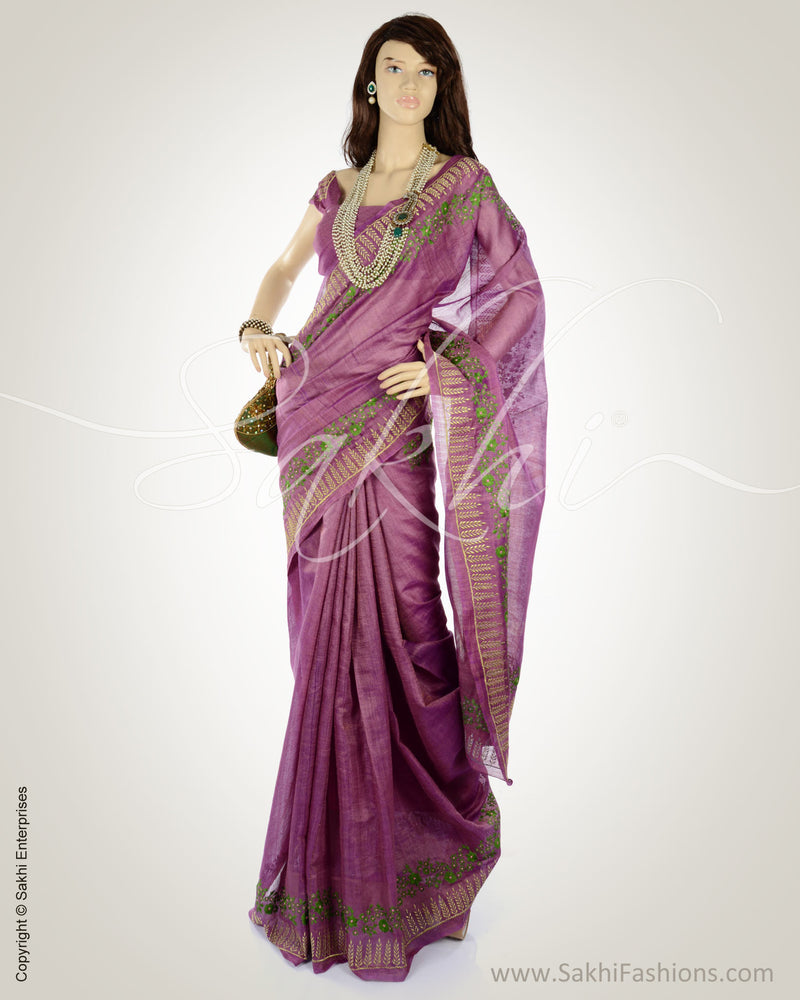 Tussar Tissue Saree