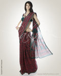 Green & Pink Cotton Saree