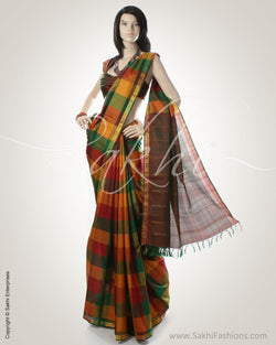 Maroon & Green Kanchivaram  Saree