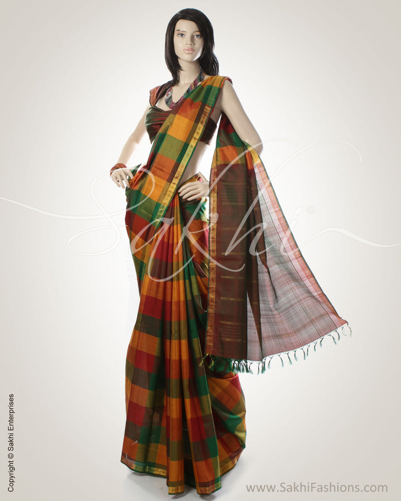 Maroon & Green Kanchivaram  Saree