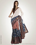 MSL-26422 Blue & Multi Pure Cotton Saree