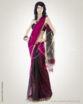 MSM-12016 - Pink & Black Pure Matka Silk Saree