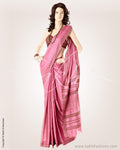 MSM-22348 - Pink & Brown Pure Tussar Silk Saree