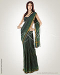 MSM-23610 - Green & Black Pure Silk Kota Saree