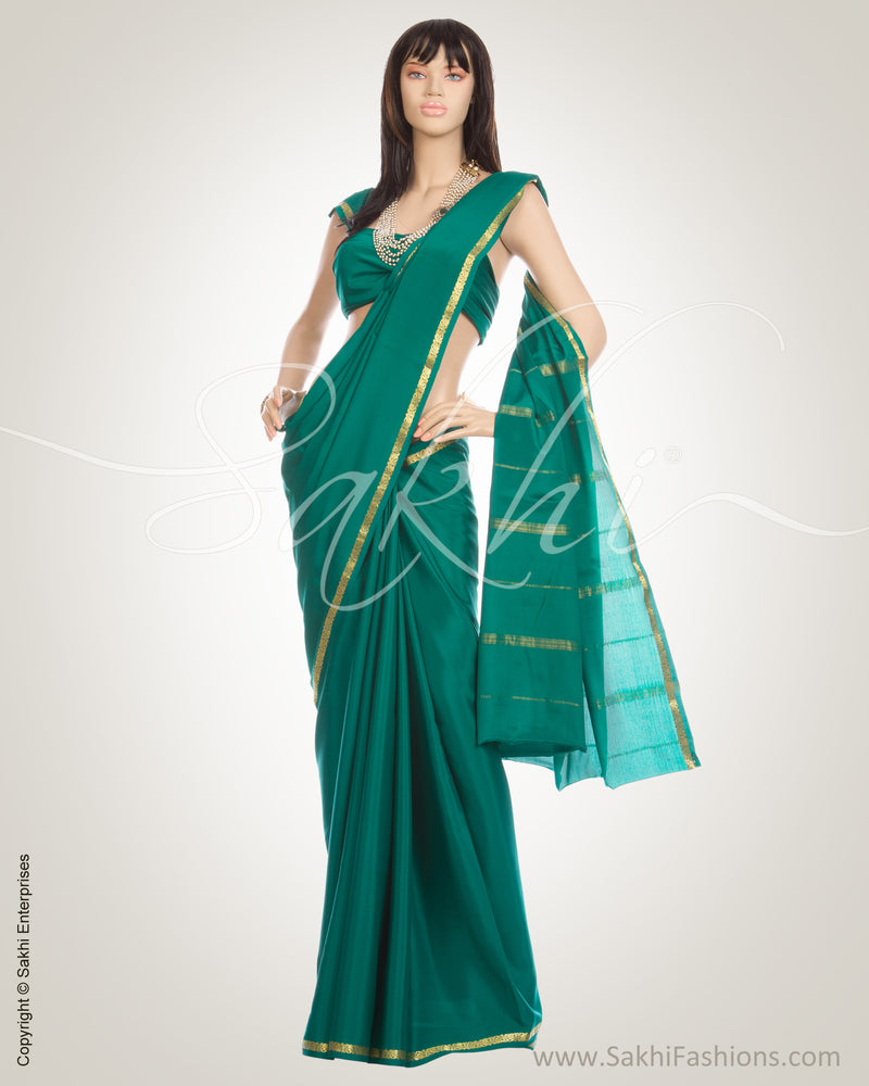 MSM-25635 - Green & Zari Crepe Silk Saree