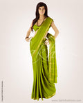MSM-26644 - Green & Gold Pure Crepe Silk Saree