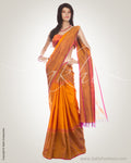MSM-26689 - Mustard & Pink Pure Silk Saree