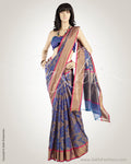 MSN-11319 Blue & Gold Pure Tussar Silk Saree
