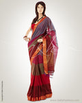 MSN-11402 - Multi & Cream Silk & Cotton Saree
