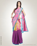 MSN-11899 Pink & Multi Pure Crepe Silk Saree