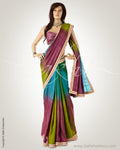 MSN-14030 - Multi & Multi Pure Tussar Silk Saree