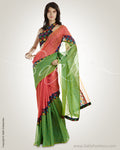 MSN-14217 Pink & Multi Pure Cotton Saree