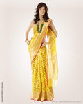 MSO-13486 - Yellow & Pink Net Saree