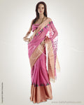 MSO-1622 - Pink & Beige Pure Cotton Saree