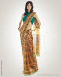 MSO-1754 - Multi & Yellow Faux Georgette Saree