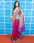 MSO-23383 - Pink & Gold Pure Banarasi Silk Saree