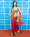 MSO-23388 - Red & Gold Silk & Cotton Saree