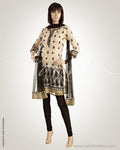 MSO-2701 - Cream & Black Supernet Salwar
