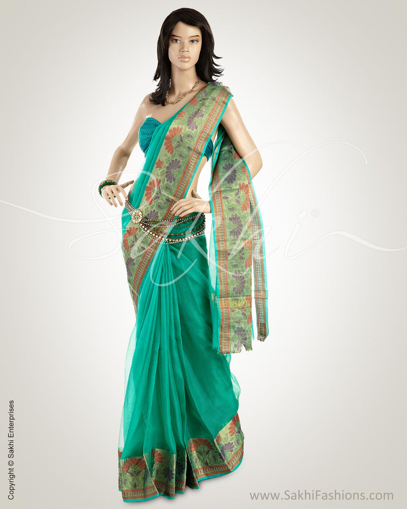 MSO-2778 Green & Multi Pure Silk Kota Saree